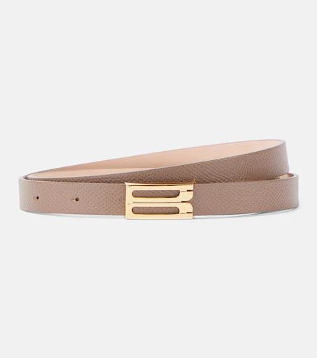 Victoria Beckham Light Brown Leather Belt Croc-effect leather belt in brown - Victoria Beckham | Mytheresa main image 2