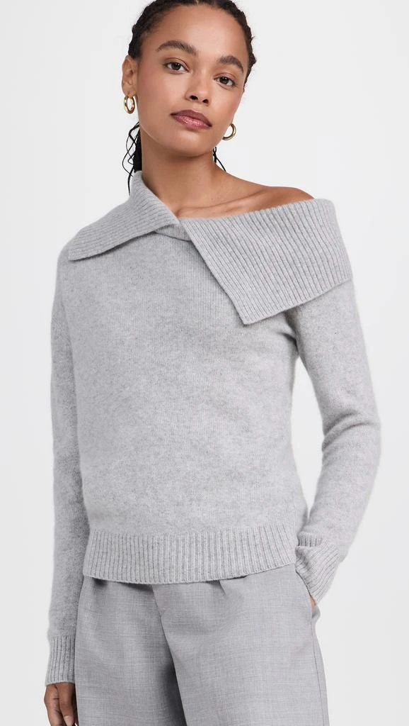 Naadam Luxe Cashmere Collared Asymmetrical Sweater 6