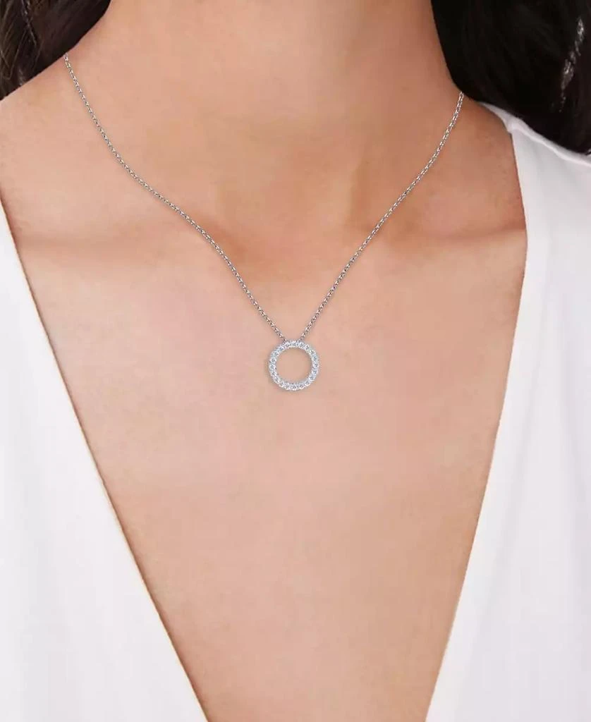 Macy's Diamond Open Circle 18" Pendant Necklace (1/2 ct. t.w.) 2