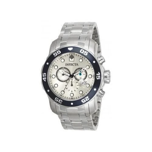 Invicta Invicta Men's Stainless Steel Watch - Pro Diver Blue Bezel Silver Dial Dive | 80058 2