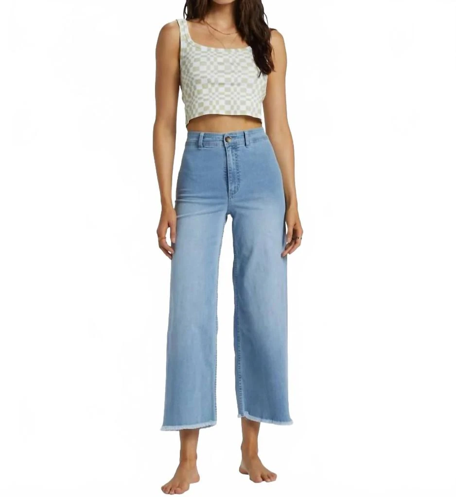 Billabong Free Fall Indigo Wide Leg Pants In Surf Spray 1