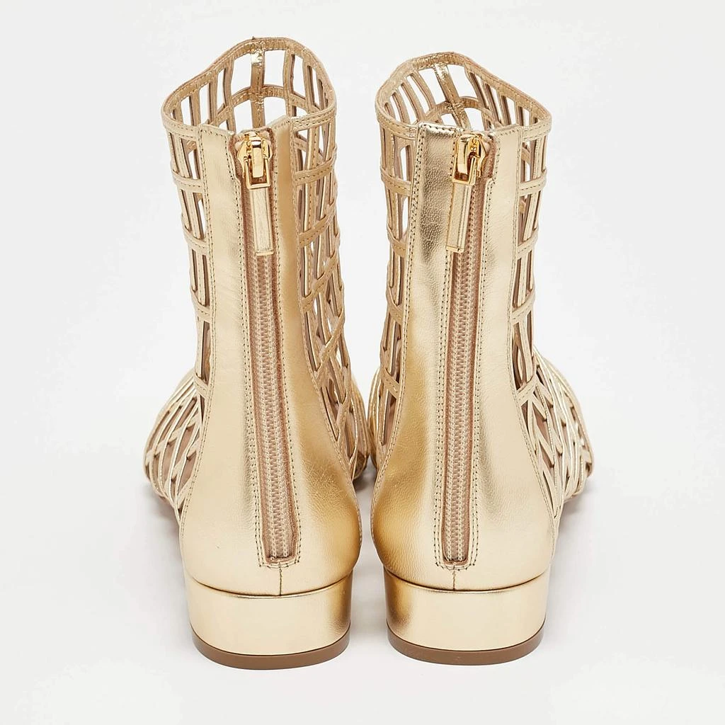 Dior Dior Gold Leather Oracle Ankle Length Boots Size 39 5