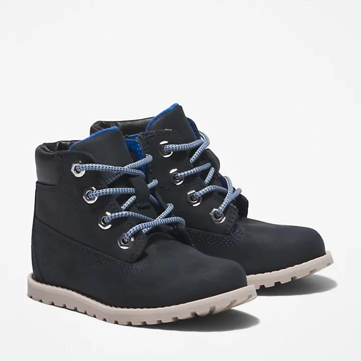 Timberland Pokey Pine 6 Inch Side-zip Boot for Toddler in Navy 3