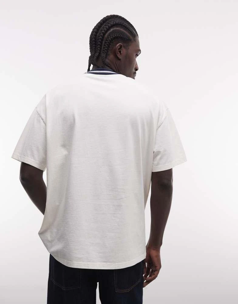 Barbour Barbour International Taley oversized tipped logo t-shirt in white 5