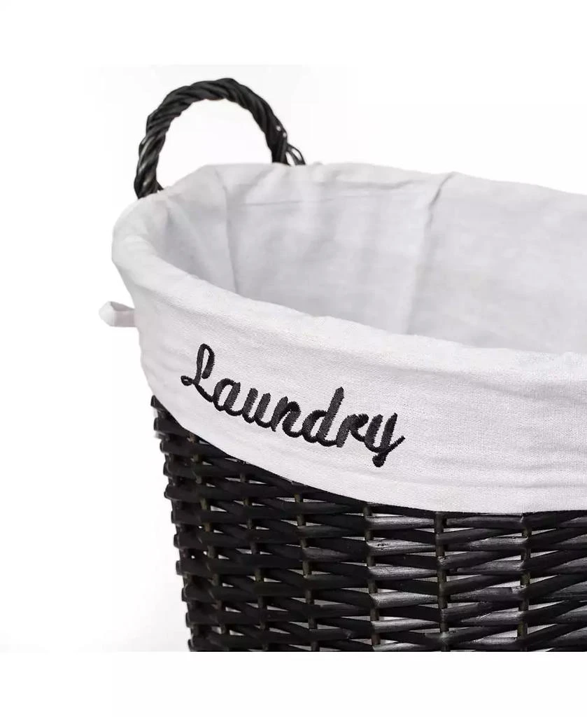 Wickerwise Handwoven Laundry Basket boho hamper with liner 
handles for clothes, blankets, towels. Perfect for bedroom, bath 
laundry room. 7