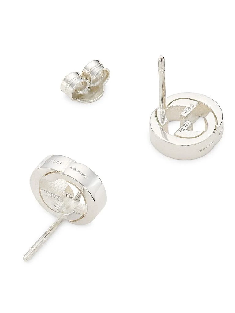 Gucci 18K White Gold Interlocking G Earrings 3