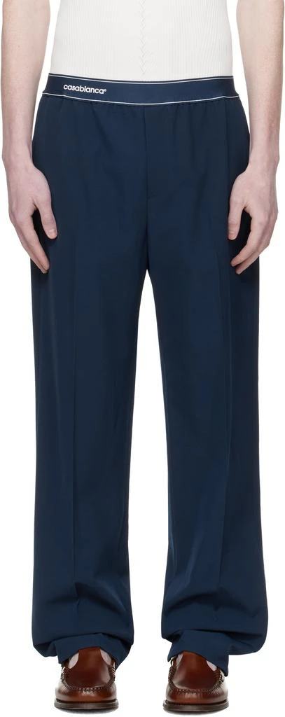 Casablanca Navy Wool Sports Trousers