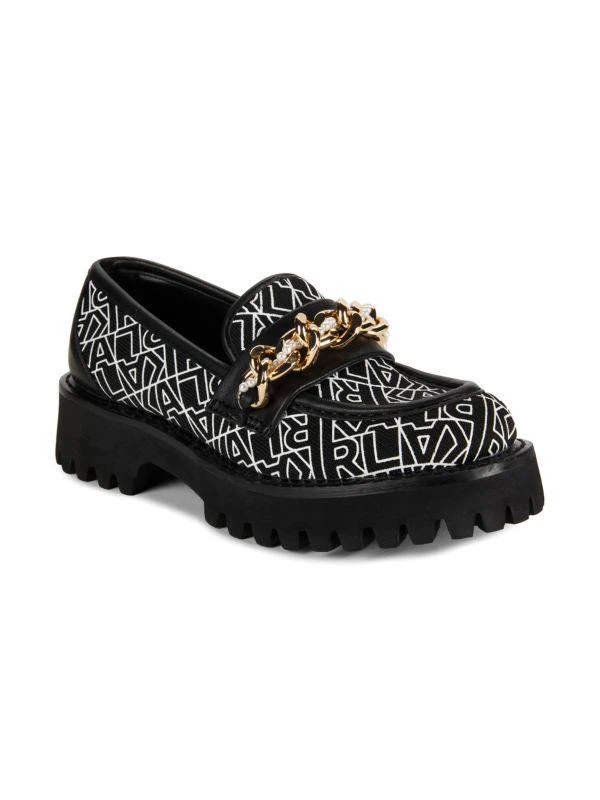 Karl Lagerfeld Paris Gala Monogram Chain Trim Loafers 2