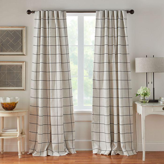 Elrene Home Fashions Erlene Home Fashions Brighton Windowpane Plaid Blackout Window Curtain Panel, 52" x 84"