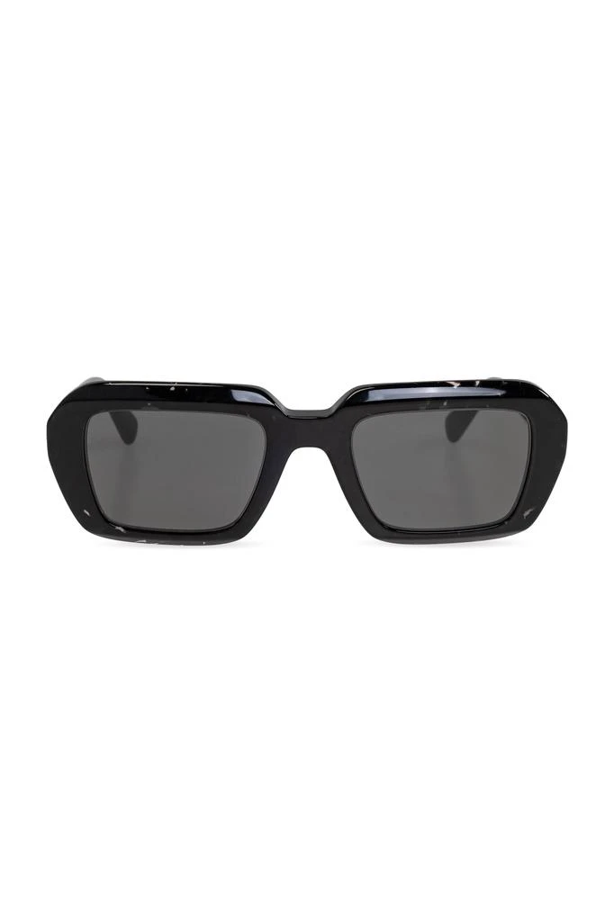 Mykita Geometric White Aluminum Sunglasses With Purple  display picture 3