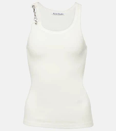 Acne Studios Chain-detail cotton jersey tank top 1