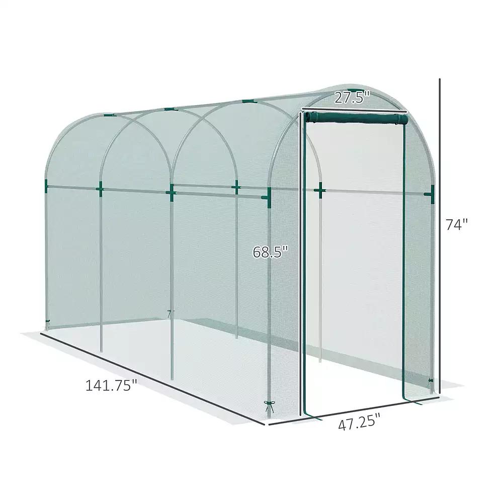 Outsunny 4
x 12
Plant Protection Tent Crop Cage with Door,