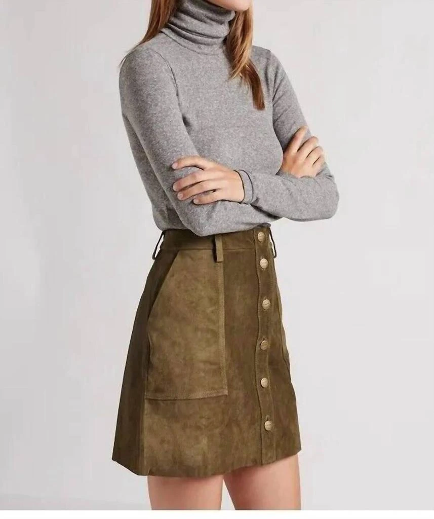 Current Elliott Current/Elliott - Leather Naval Suede Mini Skirt 2