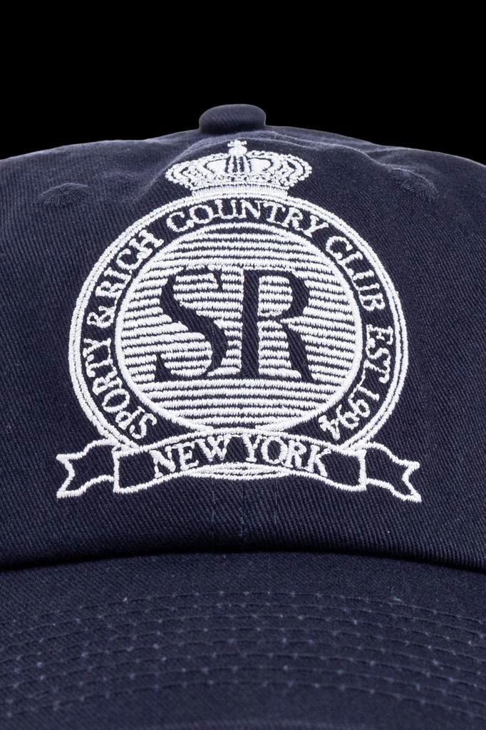 Sporty & Rich Sporty & Rich Logo Detailed Curved Peak Cap 3