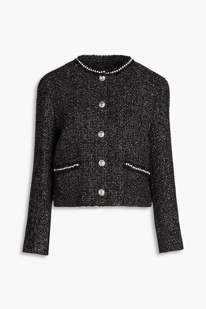 Maje Bead-embellished metallic tweed jacket