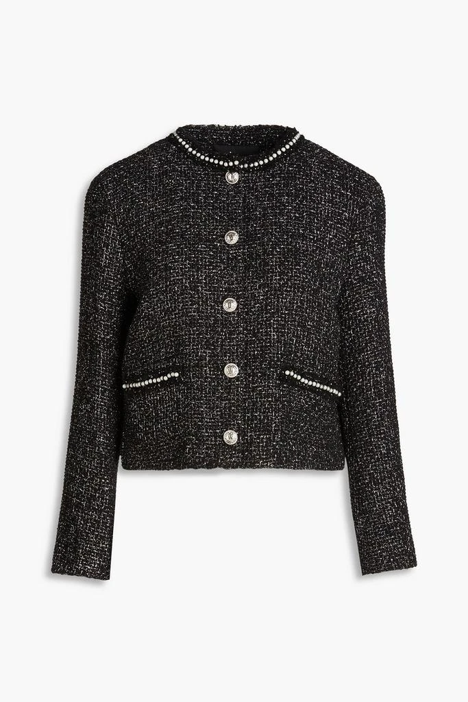 Maje Bead-embellished metallic tweed jacket 1