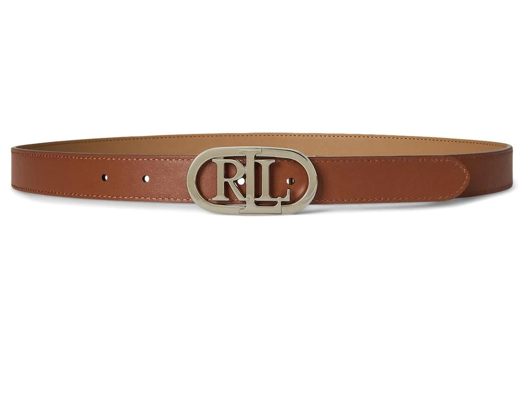 Ralph Lauren Oval-logo Reversible Leather Skinny Belt 2