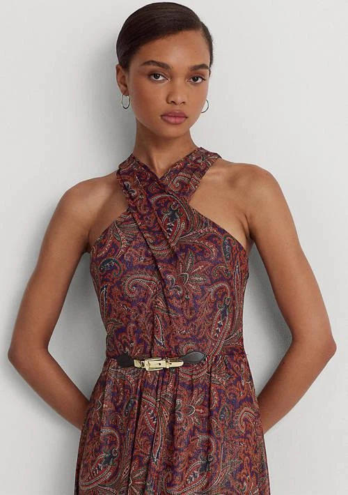 Ralph Lauren Paisley Metallic Chiffon Halter Gown - Dresses & Skirts - Free  Shipping - BeyondStyle