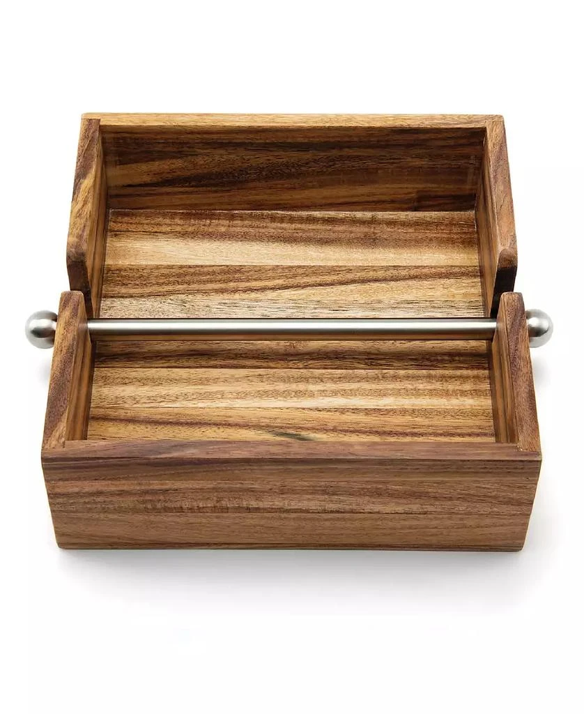 Ironwood Acacia Wood 9" Napkin Holder 3