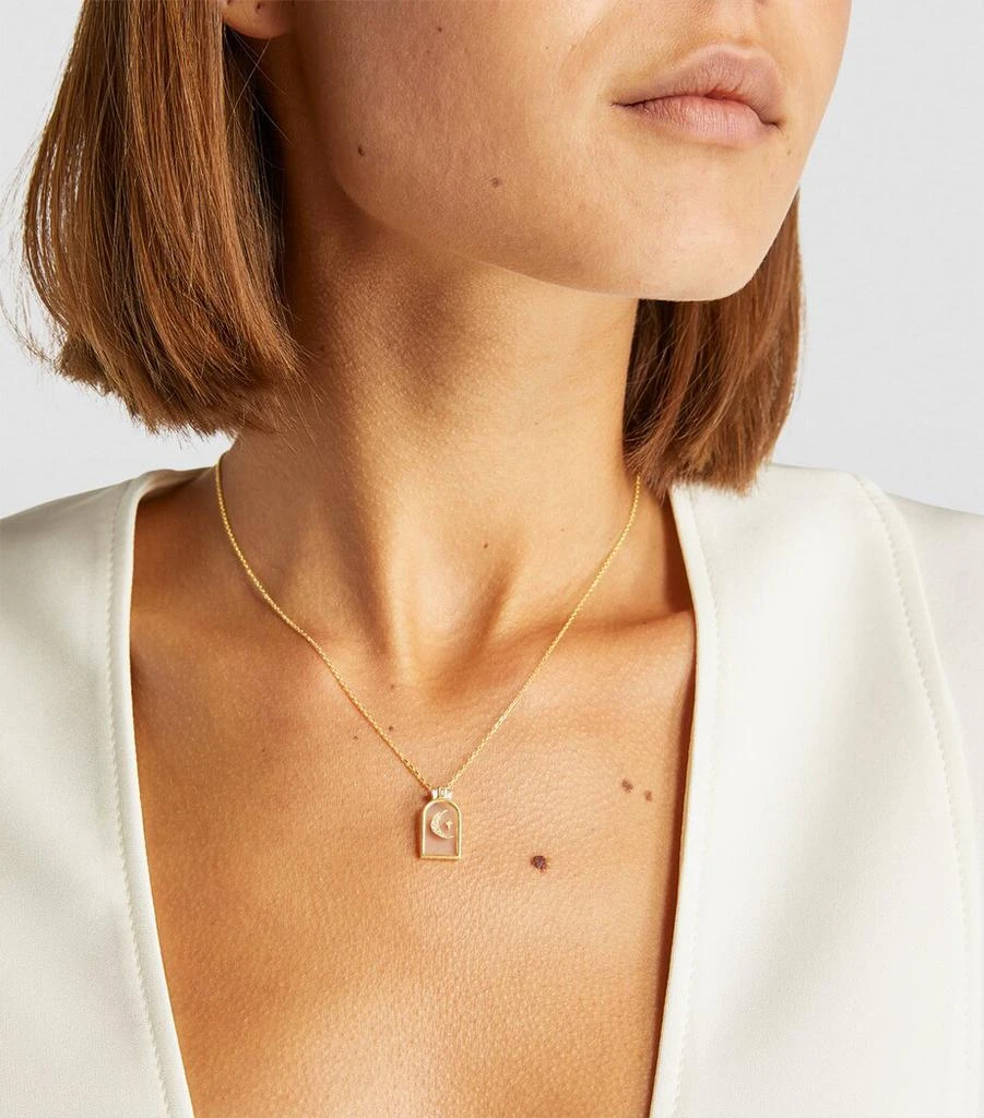 L'ATELIER NAWBAR Yellow Gold and Diamond Biladi Hilal Necklace 3