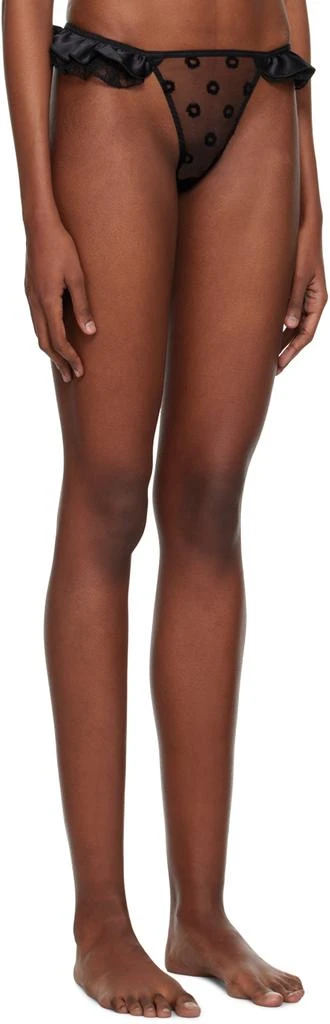 LE PETIT TROU Black Ruffled Thong 2