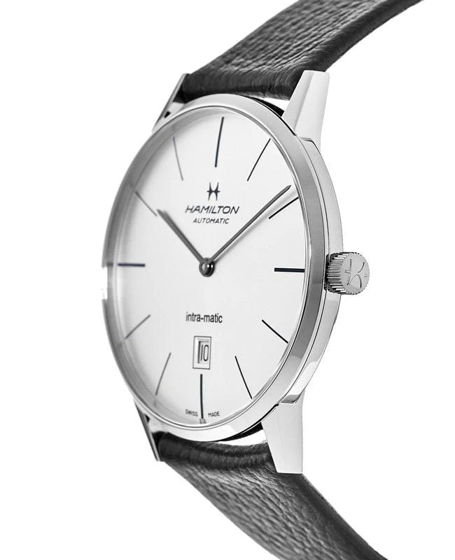 Hamilton Hamilton American Classic INTRA-MATIC AUTO Silver Dial Leather Strap Men's Watch H38755751 3