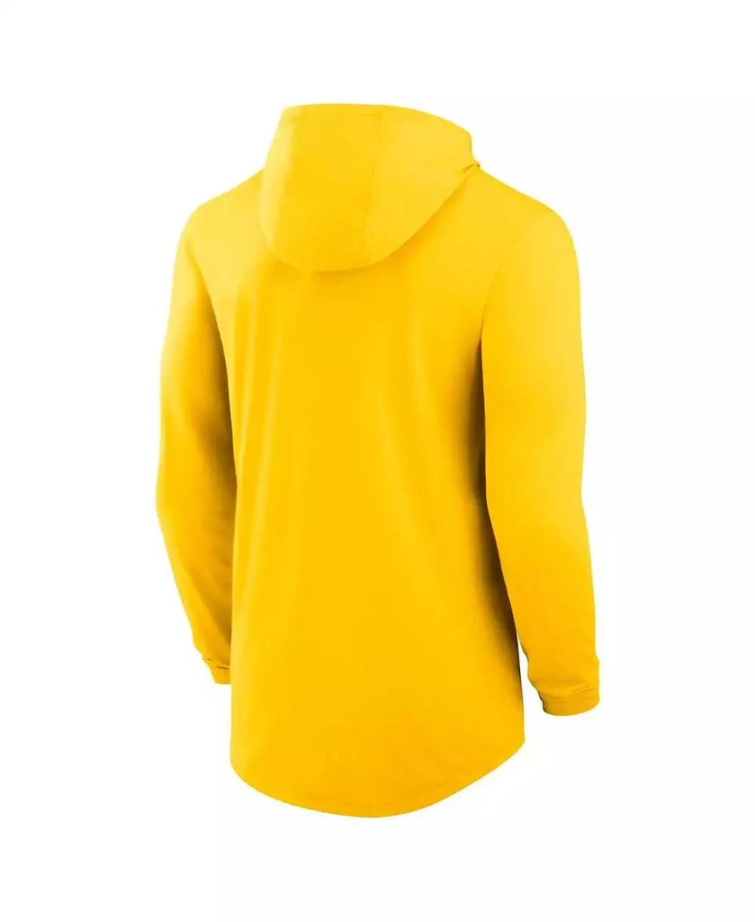 Jordan Men's Maize Michigan Wolverines Classic Arch Tri-Blend Long Sleeve Hoodie T-Shirt 3