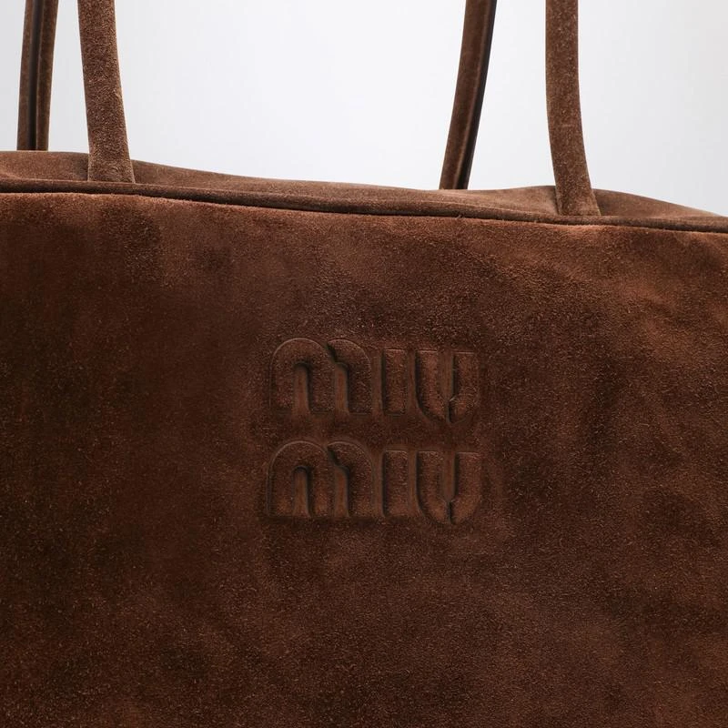 Miu Miu Beau cocoa-coloured suede bag 6