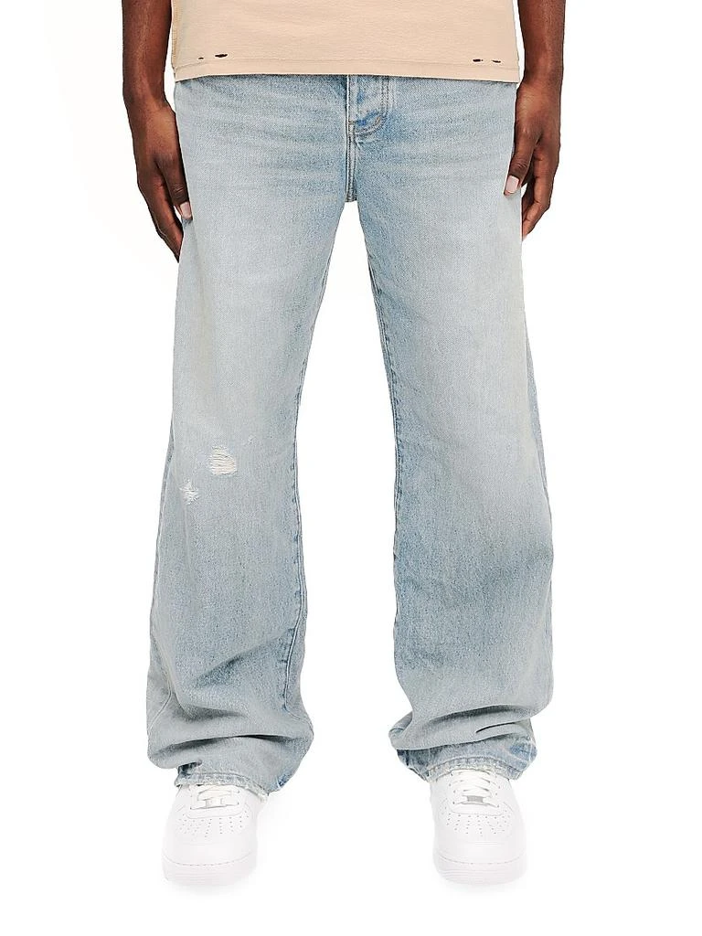 Purple Brand Basalt Distressed Wide-Leg Jeans 1