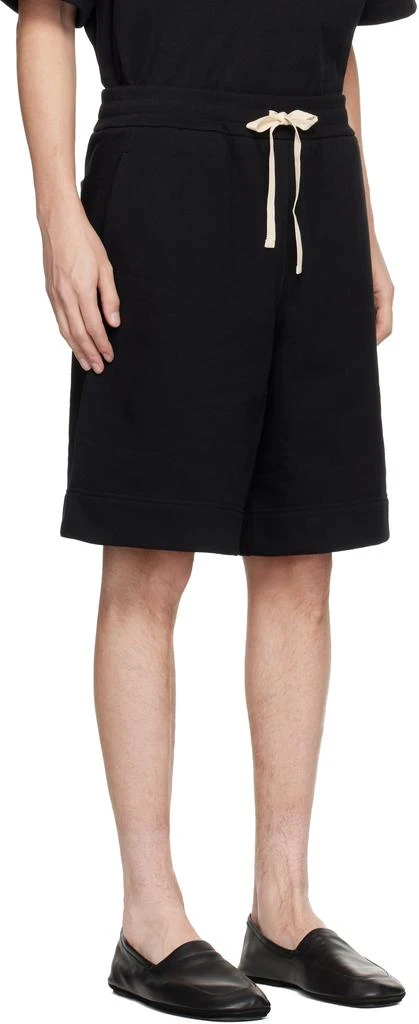 Jil Sander Black Cotton Terry Shorts 2