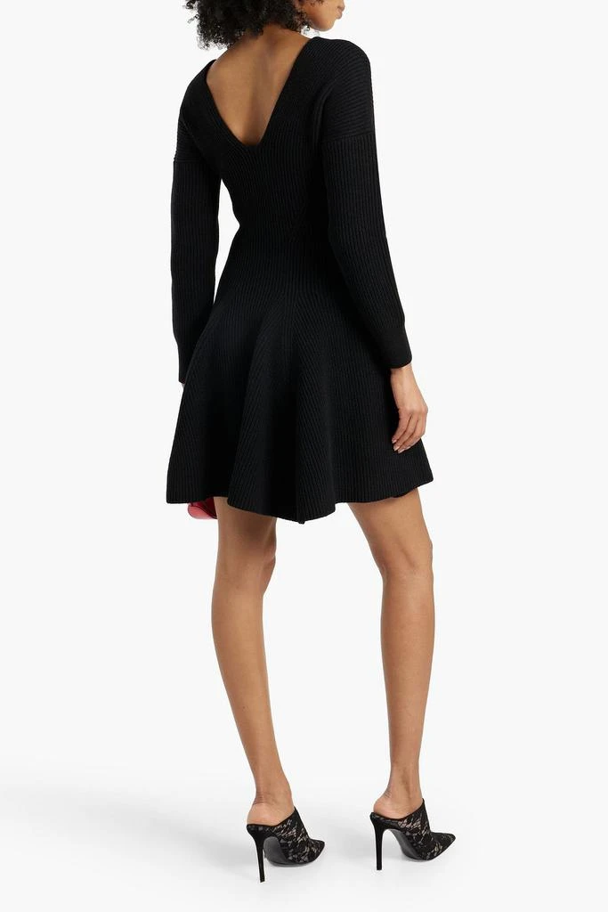 Alexander McQueen Ribbed wool and cashmere-blend mini dress 3
