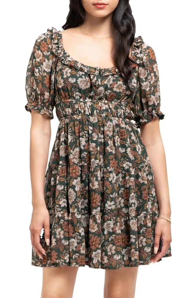 AUGUST SKY Floral Empire Waist Dress 6