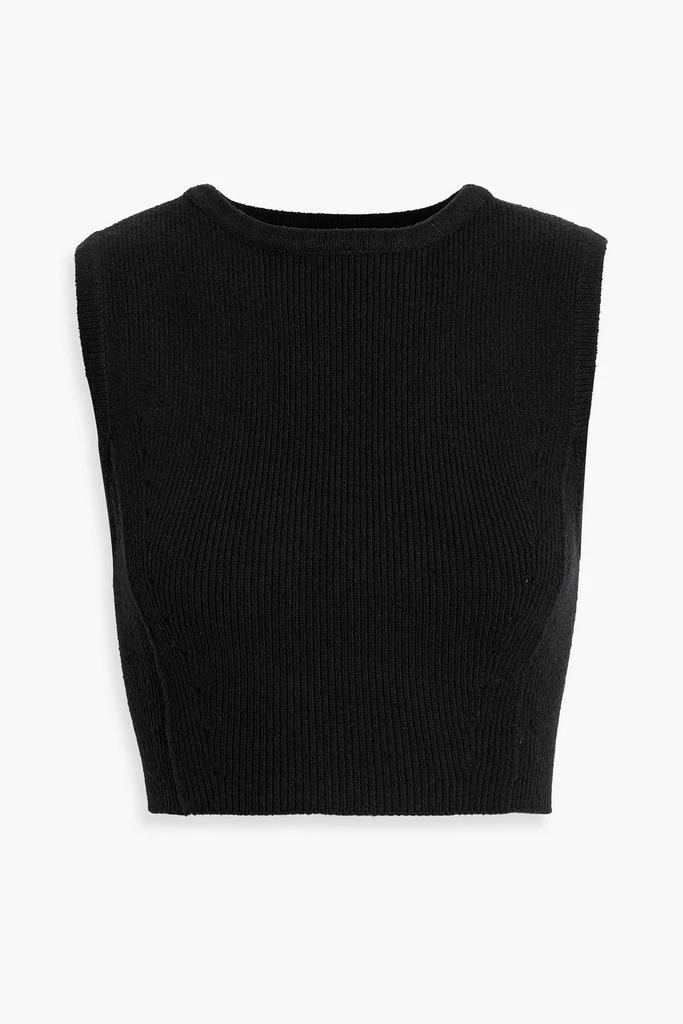 LOULOU STUDIO Chace cropped stretch-knit top 1