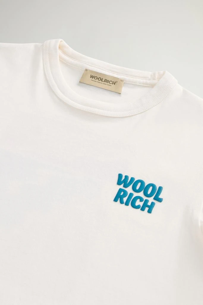 Woolrich Boys’ T-Shirt in Pure Cotton with Print on the Back - Boys - Blue 3