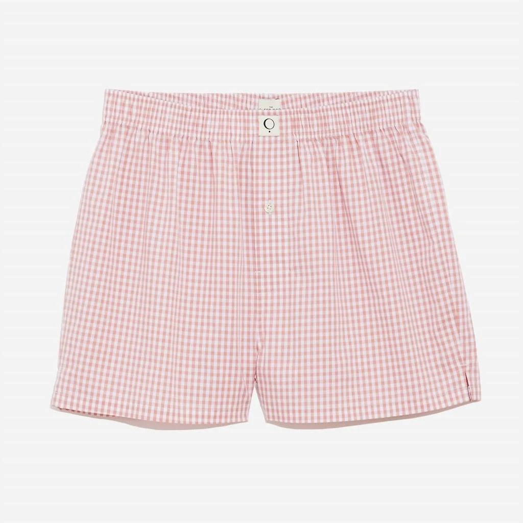 The Sleep Code Unisex Gingham Cotton Boxer In Bubbles Gingham