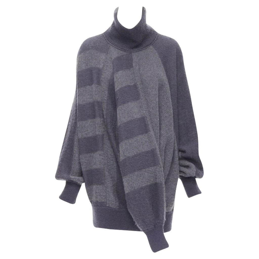 Issey Miyake striped sweater dress 1