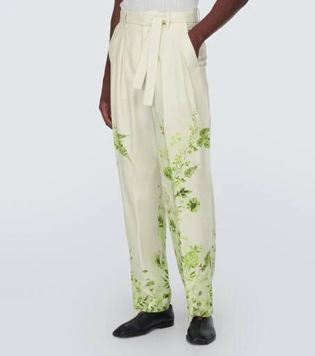 King & Tuckfield Floral belted straight pants 3
