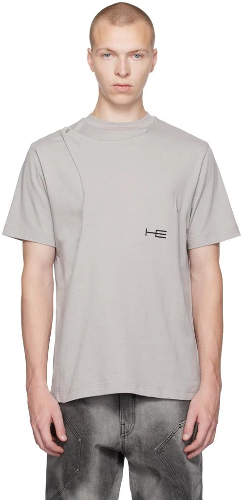 Heliot Emil Gray Enubilous T-Shirt 1