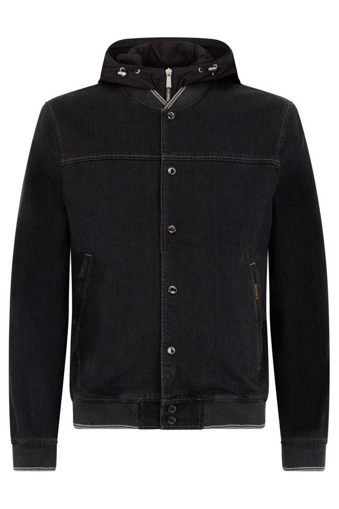 MOORER Moorer Darren Hooded Padded Denim Jacket