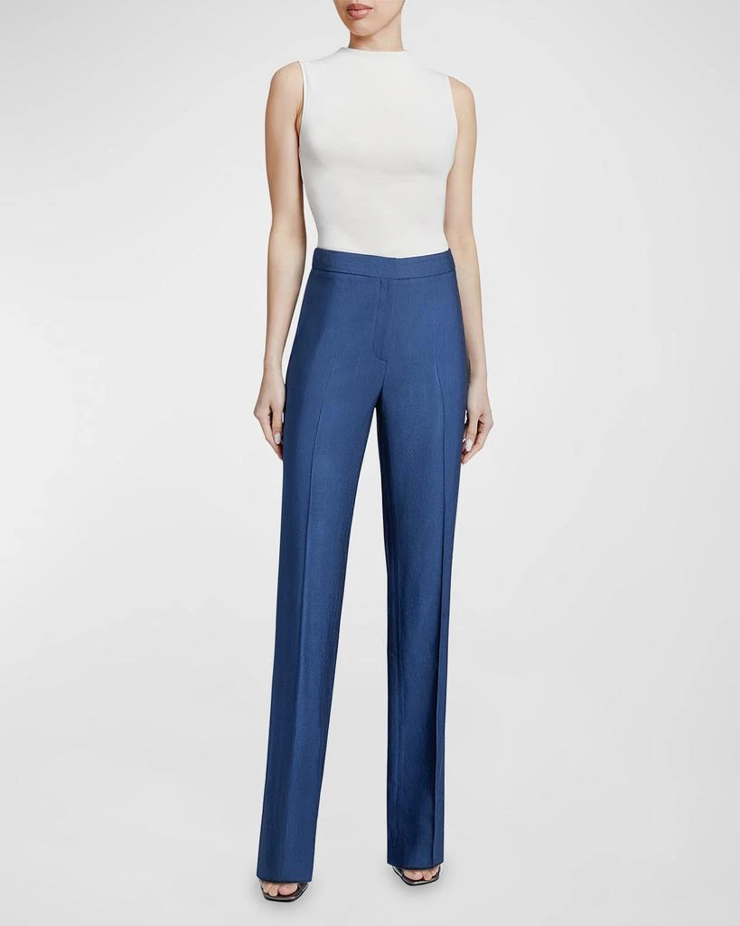 Santorelli Amara Straight-Leg Twill Pants 3