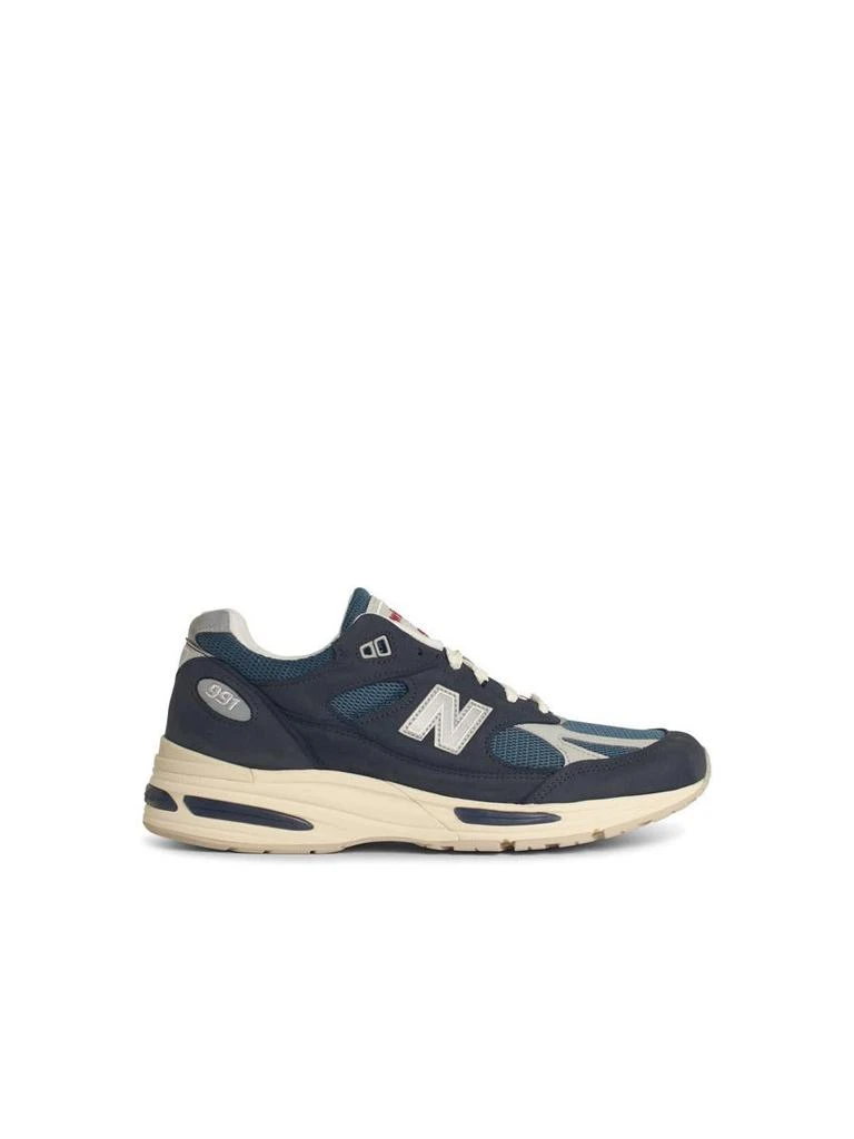 New Balance New Balance '991' Navy Suede Blend Sneakers 1