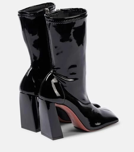Amina Muaddi Marine 95 latex ankle boots 2