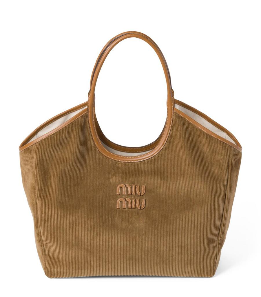 Miu Miu Miu Miu Large Corduroy Ivy Tote Bag - Tote Bags - BeyondStyle