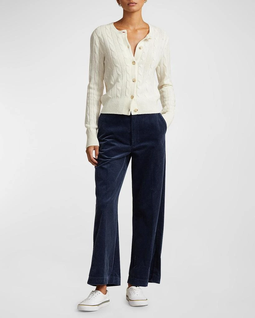 Ralph Lauren Cable-Knit Cashmere Crewneck Cardigan 2