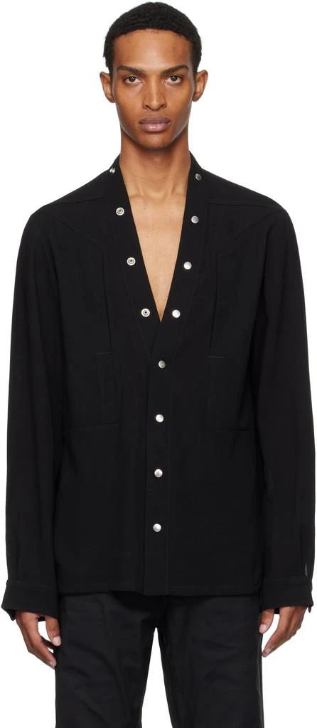 Rick Owens Black Concordians Larry Fogpocket Shirt 1