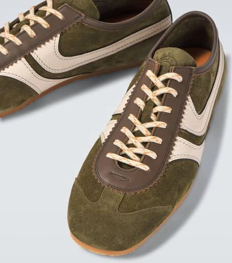Dries Van Noten Leather-trimmed suede sneakers 3