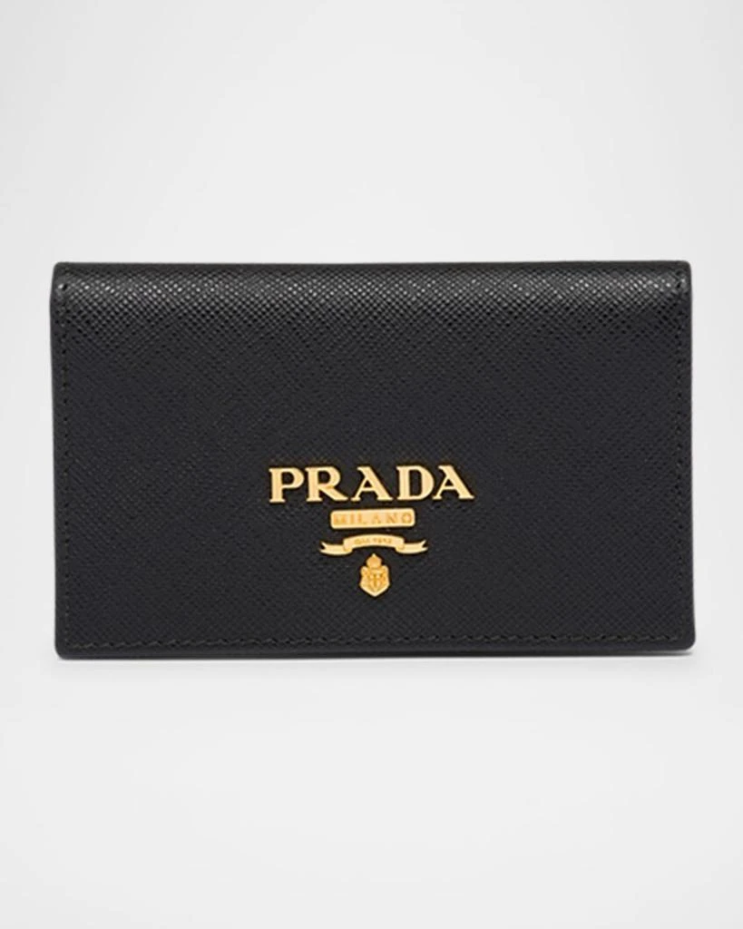 Prada Saffiano Leather Card Holder Bags Free Shipping
