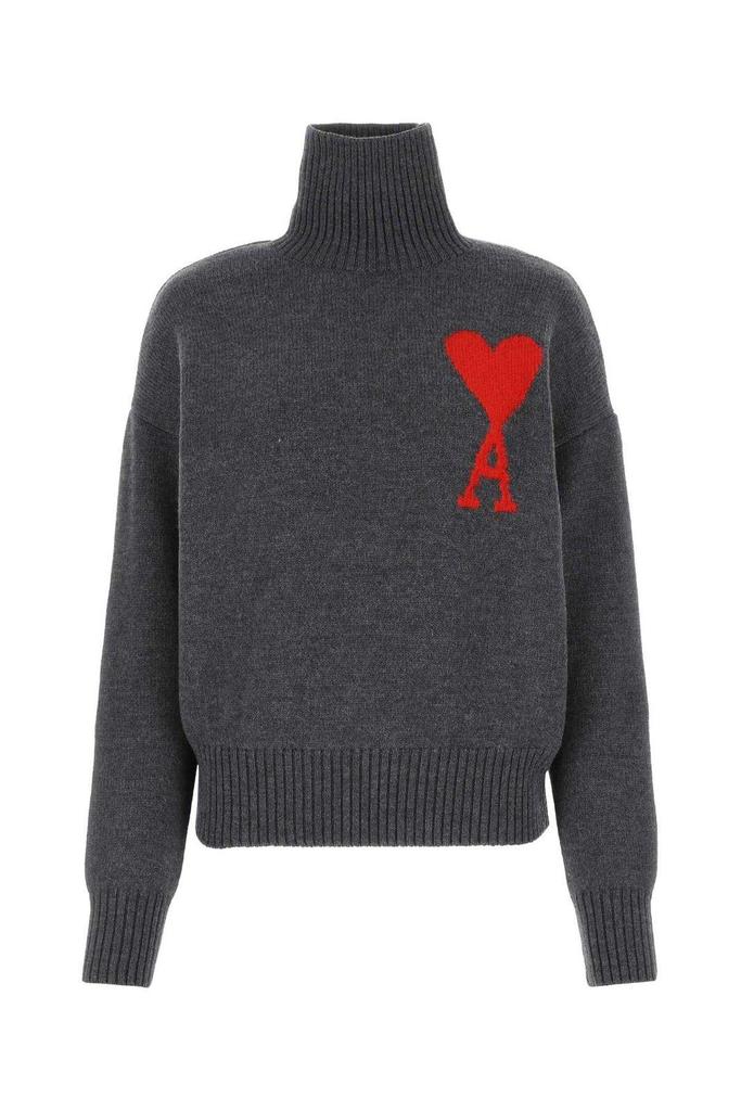 Ami Alexandre Mattiussi Paris Ami De Coeur Roll Neck Knitted Jumper