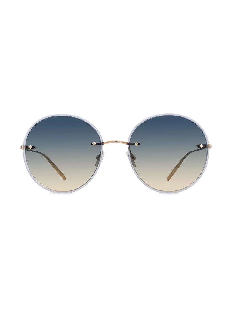 Barton Perreira Rimless Rigby 58MM Round Sunglasses