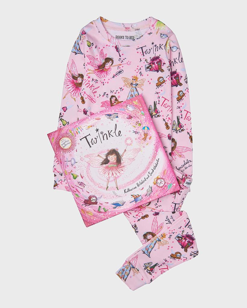 Books To Bed Kid's Twinkle 2-Piece Pajama & Book Gift Set, Size 2-7